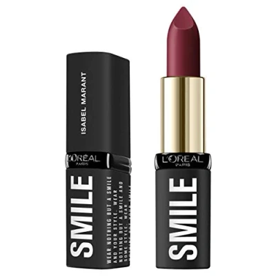 Abbildung von L&#039;Oréal Paris Isabel Marant SMILE LIPSTICK Belleville Rodeo, pflegender Lippenstift für volle und gesunde Lippen, 4 g