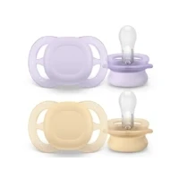 Abbildung von Philips Avent Ultra Start Schnuller, 0 2 Monate, Stück, Lila/Orange, SCF075/01,