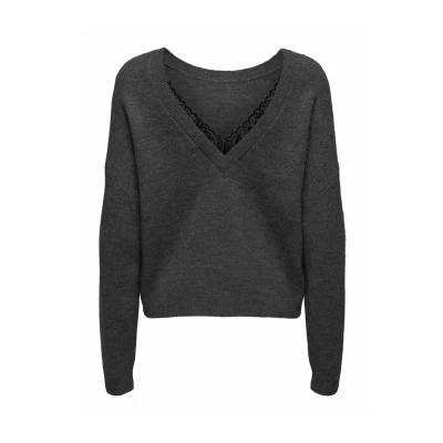 Abbildung von ONLY Onlmanifesta Strickpullover, Damen, Größe: XS, Dark grey melange