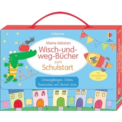 Abbildung von Meine liebsten Wisch und weg Bücher zum Schulstart: Schwungübungen, Zahlen, Buchstaben Uhrzeit lesen (Meine Bücher)