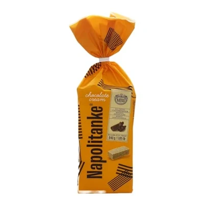 Abbildung von NAPOLITANKE KRAS Premium Waffeln Waffelkekse mit leckeren Milch , Schokoladencreme Haselnuss Zitronen und Orangenfüllungen Verschiedene Größen (840 G CHOCOLATE &amp; CREAM, 4 PCS)