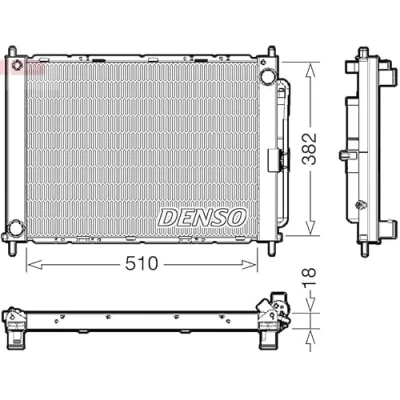 Abbildung von DENSO DRM23111 Kühlerpaket mit Trockner 3441 RENAULT: Clio 3, III Grandtour, Modus / Grand