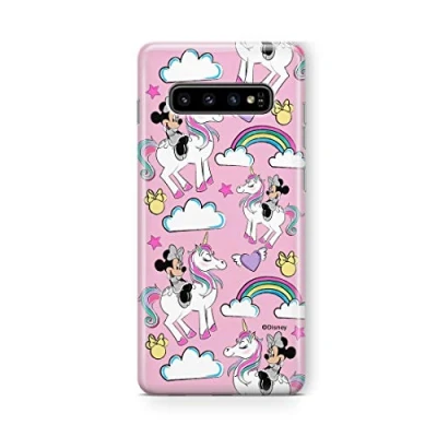 Abbildung von Original und Offiziell Lizenziertes Disney Minnie Mickey Maus Handyhülle für Samsung S10, Case, Hülle aus Kunststoff TPU Silikon, schützt vor Stößen Kratzern