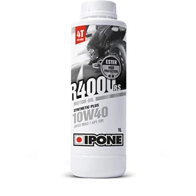 Abbildung von IPONE Motoröl VT Motorrad 10W40 R4000 RS 1 Liter Kanister Teilsynthetischer Schmierstoff mit Ester Hervorragende Qualität Außergewöhnliche Verschleißfestigkeit und Motorenschutz