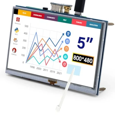 Abbildung von ELECROW für Raspberry Pi Display, 5 Zoll Touchscreen Monitor Auflösung 800x480 TFT LCD Mini Pi, BB Black, Banana Win 7 8 10, Jetson Nano