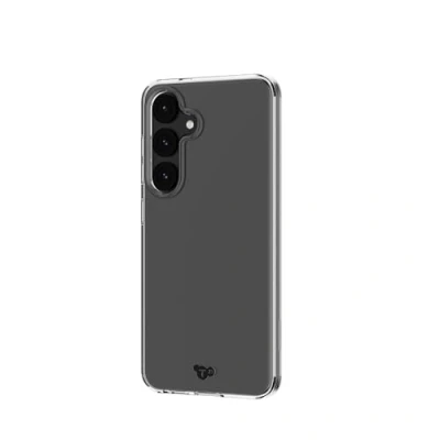 Abbildung von tech21 Evo Lite Clear Hülle für Samsung Galaxy S24, Halbtransparent, Einfache Telefonhülle, TPU und Biologisch abbaubar, Fallschutz: 2,4m