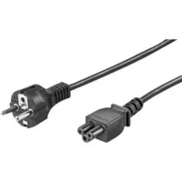Abbildung von Goobay 93586 Netzanschlusskabel (Schutzkontakt), 1, 8 m, Schwarz, Schutzkontaktstecker (Typ F, CEE 7/7) &gt; Gerätebuchse C5