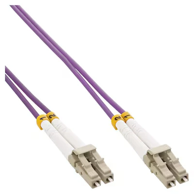 Abbildung von LWL Duplex Kabel LC/LC, 50/125µm, 7,5m, OM4, halogenfrei