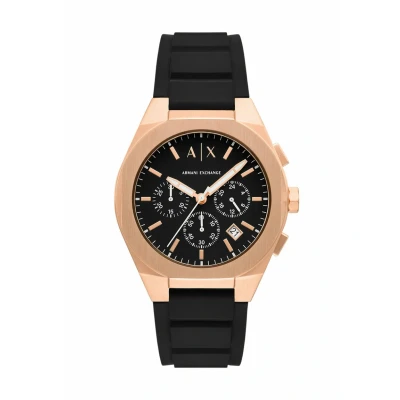 Abbildung von Armani Exchange Herren Analog Quarz Uhr mit Silikon Armband AX4190