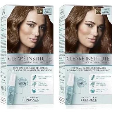 Abbildung von Colour Clinuance 5.34 Hellbraun Leuchtend Haarfärbemittel für Empfindliches Haar Dauerhafte Färbung ohne Ammoniak Mehr Glanz Intensive Farbe 100% ige Deckung Dermatologisch getestet