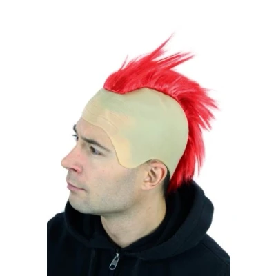 Abbildung von WIG ME UP 4201 PC13 Fasching Karneval Halloween Perücke Punk Roter Iro auf Glatze Mohawk Irokese