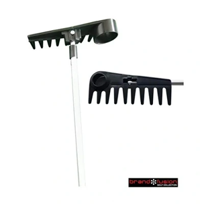 Abbildung von Brand Fusion Unisex Adult Golf Rake with Ball Retriever, Silver/Black, One Size