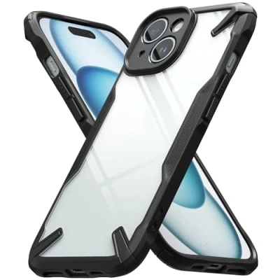 Abbildung von Ringke Fusion X Case Kompatibel mit iPhone 15 Hülle, [Militärischer Schutz] Stoßfest Fingerabdruckfest Handyhülle für 6,1&quot; Black