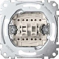 Abbildung von Schneider Electric Merten MEG3128 0000 Wechselschalter Wechseltaster Einsatz, 10 AX/10 A, AC 250 V, Steckklemmen, Unterputz zum Einbau von Schalter und Steckdose