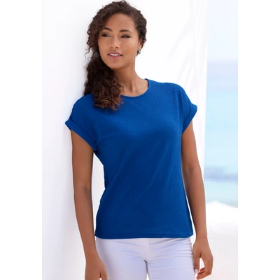 Abbildung von Vivance Tshirt basic, Damen, Größe: 32/34, Royalblau