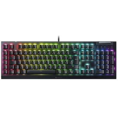 Abbildung von Razer BlackWidow V4 X Mechanische Gaming Tastatur Chroma RGB (mechanische Schalter, grün, 6 dedizierte Makro Tasten, ABS Tasten) FR Layout Schwarz