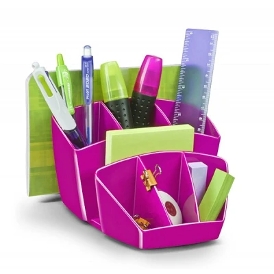 Abbildung von Schreibtischorganisator Polystyrol Pink 8 Fächer 1 Stk.