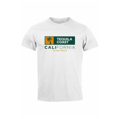 Abbildung von Neverless California Ocean Drive Sommer Palme TE Tshirt print, Herren, Größe: XS, Weiß