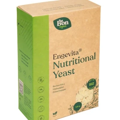 Abbildung von Engevita Nährhefe Flocken by Bon Vegan Premium Nutritional Yeast Flakes 125g veganer Käseersatz mit Vitamin B12 Vitamine des B Komplexes und Zink Gentechnikfrei ohne Zusatz von Vitaminen