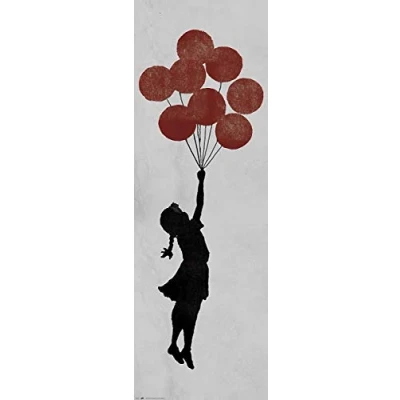 Abbildung von Banksy Poster Girl Floating Türposter (53cm x 158cm) + Ãœ