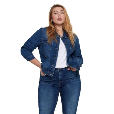 Abbildung von ONLY Carmakoma Carwespa LIFE Jacket Jeansjacke, Damen, Größe: 48, Medium blue denim
