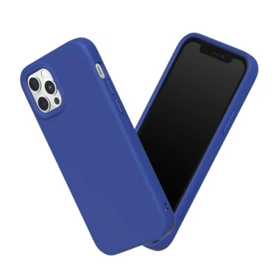 Abbildung von RhinoShield Hülle kompatibel mit [iPhone 12/12 Pro] SolidSuit Stoßdämpfende &amp; schlanke Schutzhülle Premium Finish 3.5 Meter Fallschutz Klassisches Blau