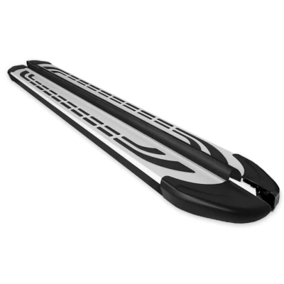 Abbildung von Trittbretter Schweller Seitenbretter kompatibel mit Chevrolet Captiva 2006 2019 2X Aluminium Schwarz Silber