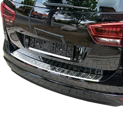Abbildung von Ladekantenschutz Edelstahl CHROM kompatibel für VW SHARAN II, SEAT ALHAMBRA II ab 2010 premium Qualität von RECAMBO