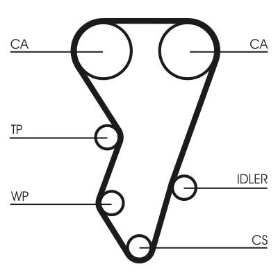 Abbildung von CONTITECH CT864 Zahnriemen 134 25 PEUGEOT: 306 Schrägheck
