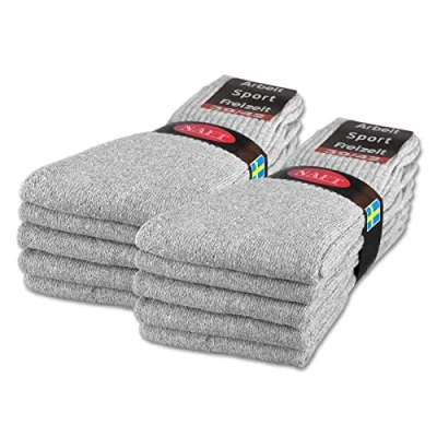 Abbildung von sockenkauf24 10 20 30 Paar Sportsocken Tennissocken Arbeitssocken Herren &amp; Damen Socken Baumwolle (39 42, Hellgrau)