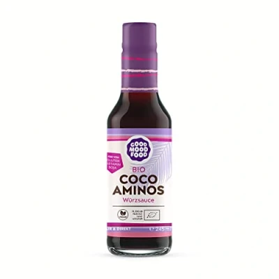 Abbildung von Coco Aminos Würzsauce Bio goodmoodfood 245 ml Sojasauce Alternative Coconut Soy Sauce Vegan Glutenfrei Histaminfrei Sojafrei