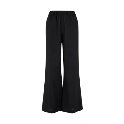 Abbildung von Urban Classics Mixed WIDE Stoffhose, Damen, Größe: 3XL, Black
