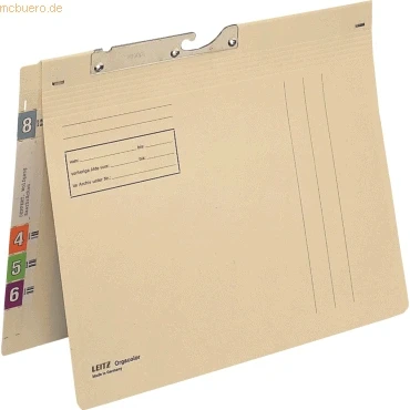 Abbildung von Leitz Pendelhefter Orgacolor A4 Amtsheftung chamois