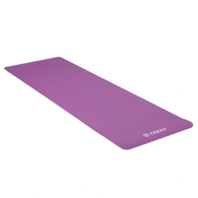 Abbildung von TREXO Weichschaum Yogamatten TPE 2, 61 x 183 cm, 6 mm dick, zweifarbig, für Indoor Club Pilates, Stretching, Gymnastik YM T02N (Rosa)