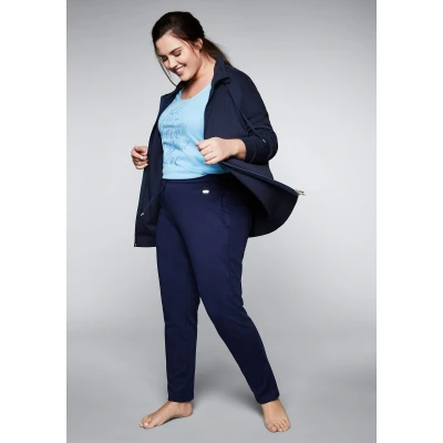 Abbildung von Sheego Sweatjacke, Damen, Größe: 40/42, Marine