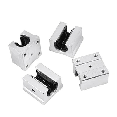 Abbildung von CNCMANS 4 Stücke SBR12UU 12mm Aluminiumlegierung Linearlager Gleitblock, CNC Linear Motion Welle Schieben Buchse für Welle/Stange 3D Drucker Graviermaschine