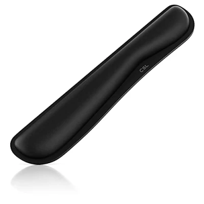 Abbildung von CSL Handgelenkauflage Tastatur Keyboard Handballenauflage Handgelenkschoner Maus und ergonomische Haltung 43 cm atmungsaktiv abwaschbar für Computer Laptop Notebook schwarz