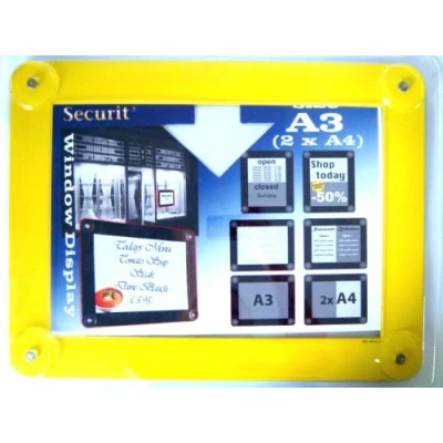 Abbildung von Securit Fenster Schildhalter A3 gelb