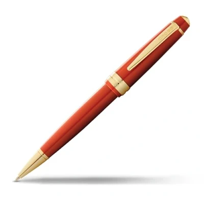 Abbildung von Cross Bailey Light Kugelschreiber (Strichstärke F, Schreibfarbe: schwarz, inkl. Geschenkverpackung) Bernstein Lack mit goldfarbenen Beschlägen, 1 Stück (1er Pack)