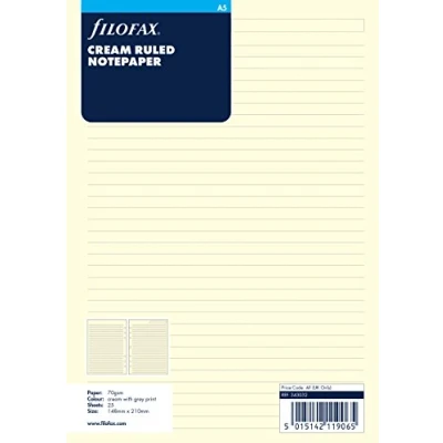 Abbildung von Filofax 343032 Notizpapier A5, liniert, creme