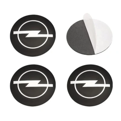 Abbildung von 4 Stück Auto Radnabenkappen Aufkleber für Opel Astra h g j k f Zafira a b Corsa Mokkav Insign ia Vectra 60MM, Radnabendeckel Nabendeckel Nabenkappen