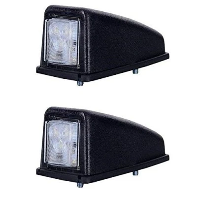 Abbildung von 2 x LED Weiß Dach vor Ecke Marker Lights 12 V 24 E9 markiert für LKW Truck Trailer
