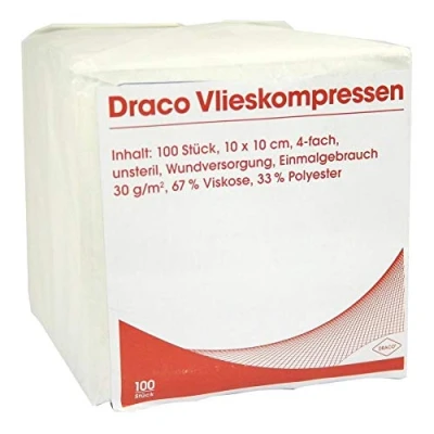 Abbildung von Vliesstoff kompressen Unsteril 10x10 cm 100 St
