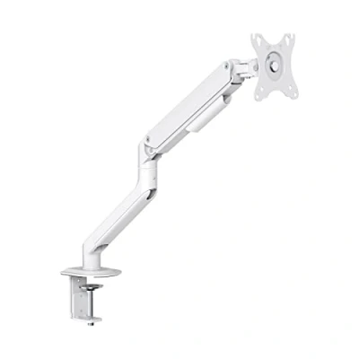 Abbildung von TOOQ DB4032TNR W Einarmiger, neig und schwenkbarer Tischständer für 17&quot; 32&quot; Zoll Bildschirme, einarmig, verstellbar einstellbar mit federunterstütztem Mechanismus, weiß