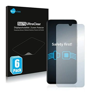 Abbildung von Savvies 6 Stück Schutzfolie für Samsung Galaxy A30s Displayschutz Folie Ultra Transparent