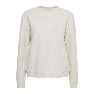 Abbildung von Oxmo Oxgrynet Sweatshirt, Damen, Größe: Large, Oyster grey melange