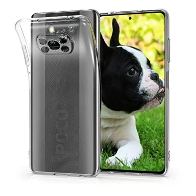 Abbildung von kwmobile Hülle kompatibel mit Xiaomi Poco X3 NFC/Poco Pro Silikon Handyhülle Transparent Handy Case in