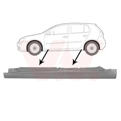 Abbildung von VAN WEZEL 5894103 Schweller Reparaturblech links VOLKSWAGEN: Golf 5 Schrägheck, Jetta 3 kfzteile, kfzteile24, bandel online, bandel, atp autoteile,
