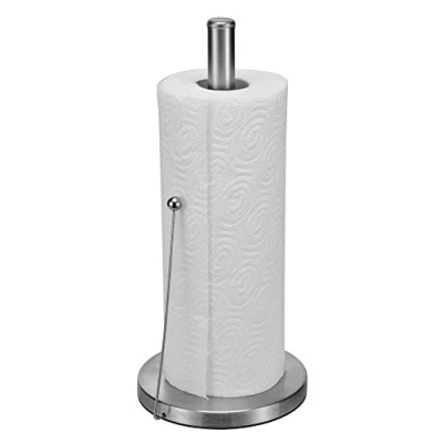 Abbildung von Haushalt International Küchenrollenhalter Edelstahl silber 32 cm, (Stück, 1 St., Halter für Küchenpapier), mit Abrollstopper