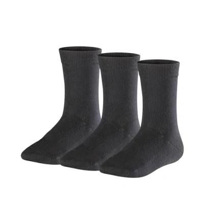 Abbildung von FALKE Unisex Kinder Family 3 Pack K SO Socken, Schwarz (Black 3000), 23 26 (3er Pack)